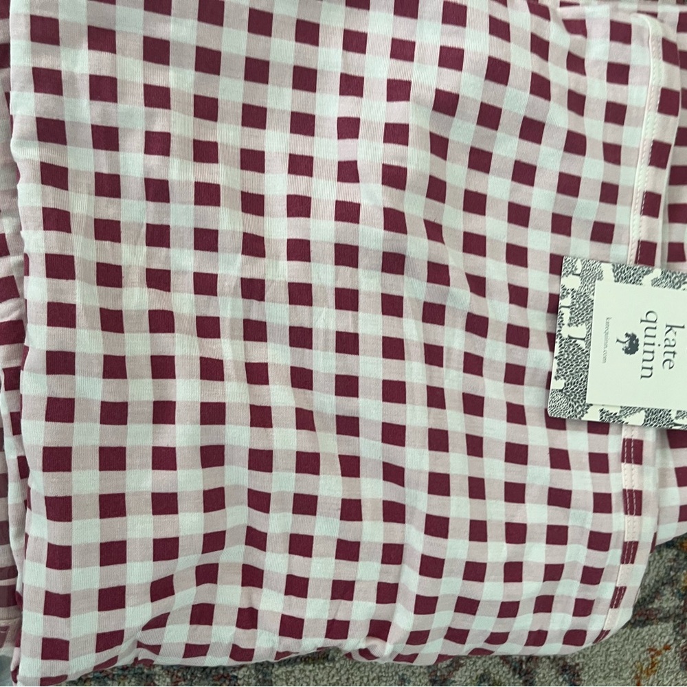 Kate Quinn Double Layer Blanket in Raspberry Gingham